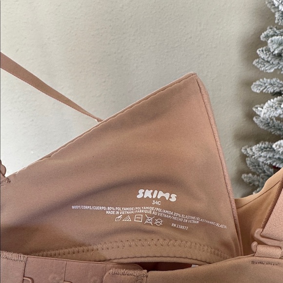 SKIMS FITS EVERYBODY UNLINED DEMI BRA STYLE: BR-UWR-2293 CLAY size 34C NWT - Picture 4 of 5